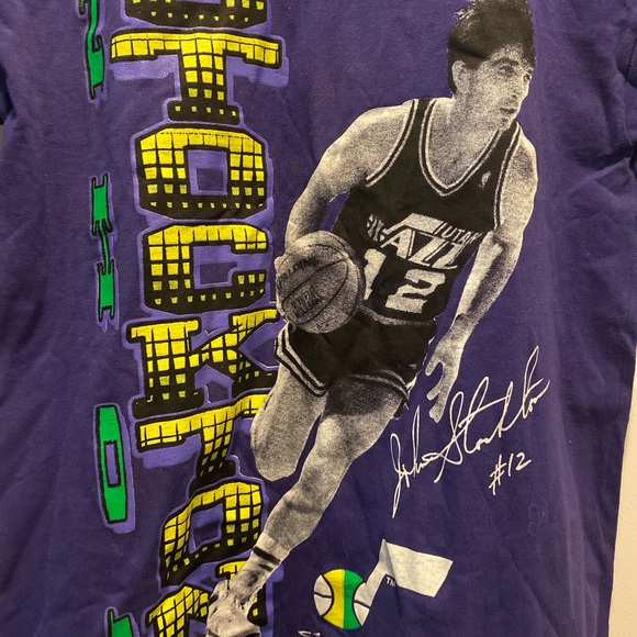 **SOLD** Vintage Deadstock John Stockton 1990 Starter Shirt - Picture 3 of 7